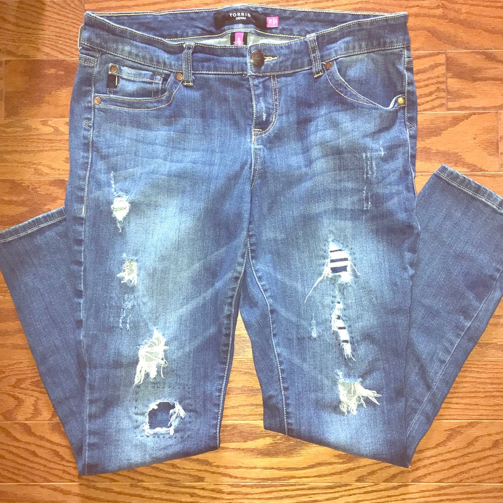 TORRID Boyfriend Distressed Jeans Sz 14